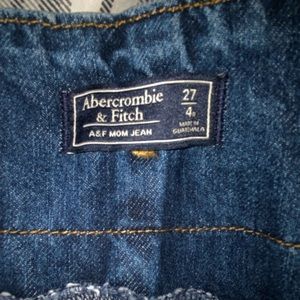 Abercrombie and Fitch Denim Tie Mom Jean